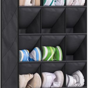 AOODA 24 pares de organizadores de zapatos para armario, bolsillos profundos, zapatero colgante grande para puerta, soporte para zapatos de 8 AOODA 24 pares de organizadores de zapatos para armario, bolsillos profundos, zapatero colgante grande para puerta, soporte para zapatos de 8