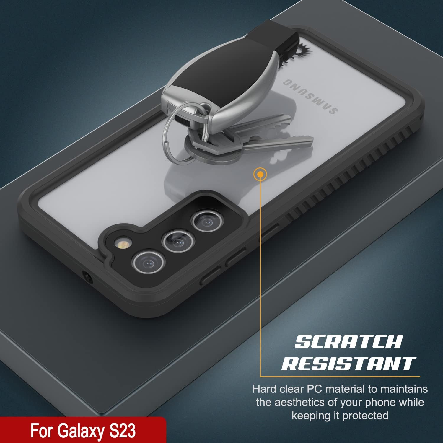 Punkcase Funda impermeable para Galaxy S23 Serie Extrema Ajuste delgado Certificado IP68 A prueba de golpes Resistente a la suciedad A prueba de