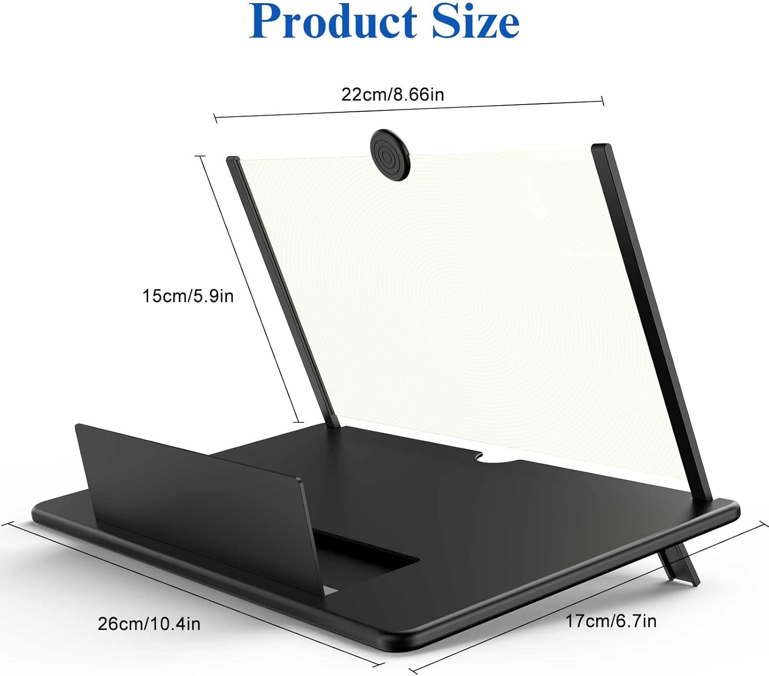Lupa de pantalla de 12 pulgadas para teléfono celular, proyector de aumento de pantalla 3D HD, expansores de ampliación de pantalla para películas,