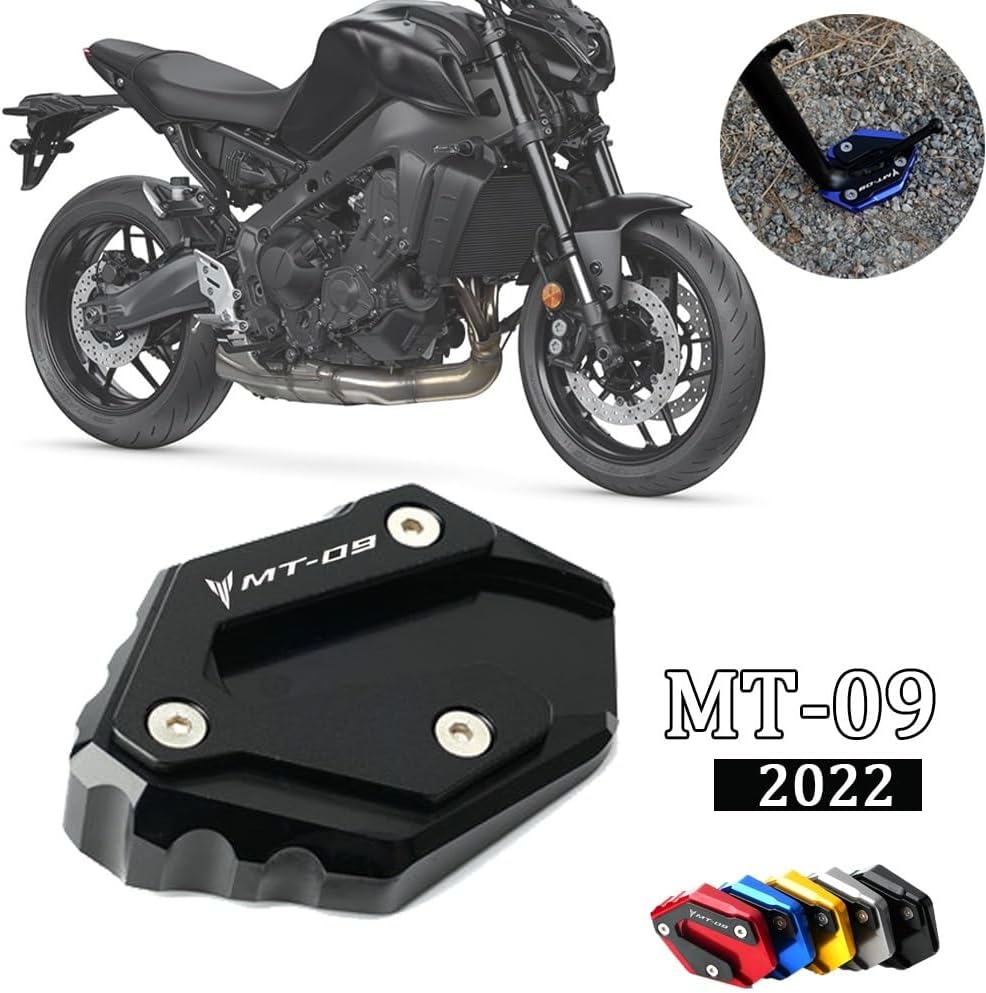 Almohadilla lateral para motocicleta para Y&AMAHA MT-09 MT09 MT 09 2021 2022 2023 Accesorios de motocicleta Soporte lateral de pie Extensión