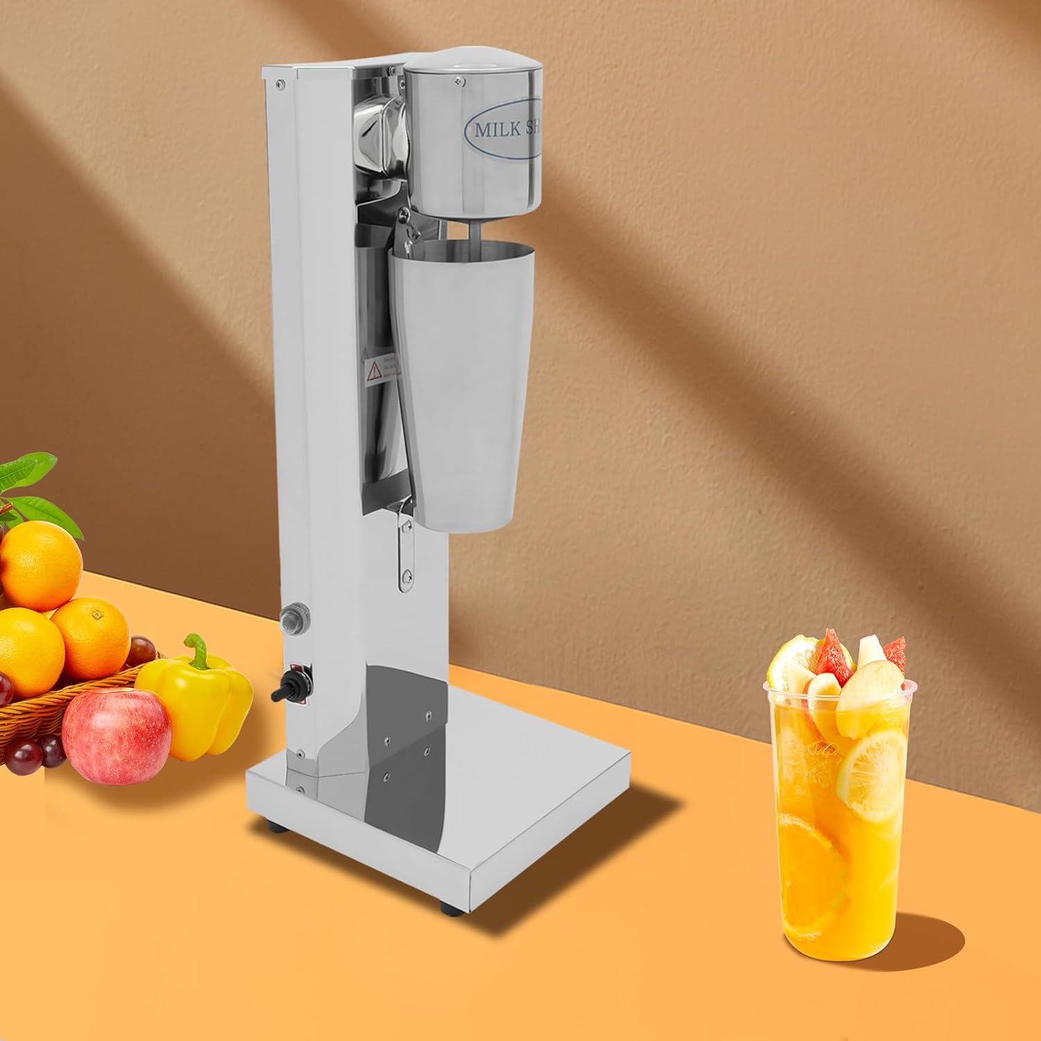Máquina de batido de leche eléctrica comercial, máquina mezcladora de bebidas de acero inoxidable, mezclador de bebidas de té con leche, licuadora