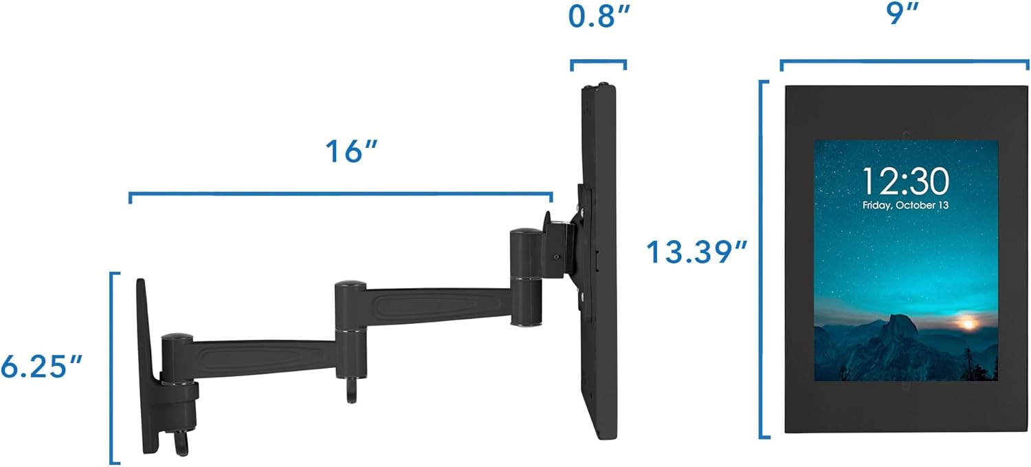 Mount-It! Soporte de pared antirrobo para tablet compatible con iPad 10, 9, 8, iPad Pro 10.5, iPad Air 10.5, quiosco de bloqueo para iPad, quiosco