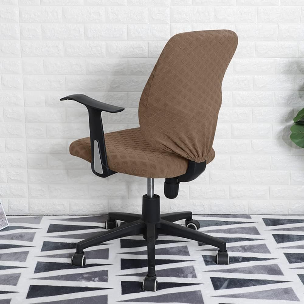 Funda para silla de oficina, resistente al agua, protección dividida y elástica, de tela jacquard, funda universal para silla de trabajo, silla