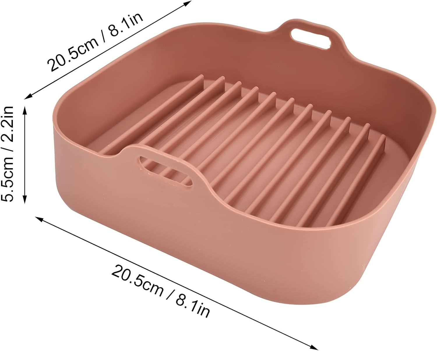 Olla de silicona para freidora de aire, accesorio para freidora eléctrica, accesorios para horno de freidora de aire de 10 pulgadas, cuenco de