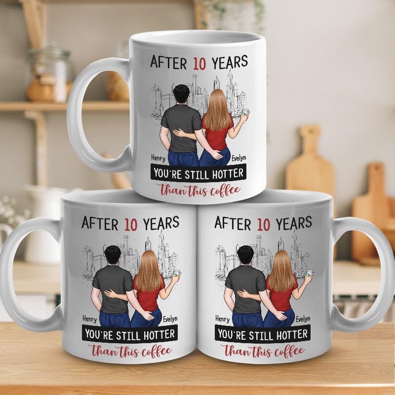 Pawfect House After Years You’re Still Hotter Than This Coffee, divertidas tazas de café, aniversario, Navidad, regalos de cumpleaños para marido,