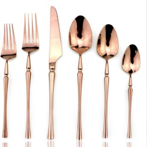 JASHII – Juego de vajilla de lujo de acero inoxidable 1810, juego de 5 piezas, brillante para restaurante, vajilla de cubiertos, 4 JASHII – Juego de vajilla de lujo de acero inoxidable 1810, juego de 5 piezas, brillante para restaurante, vajilla de cubiertos, 4