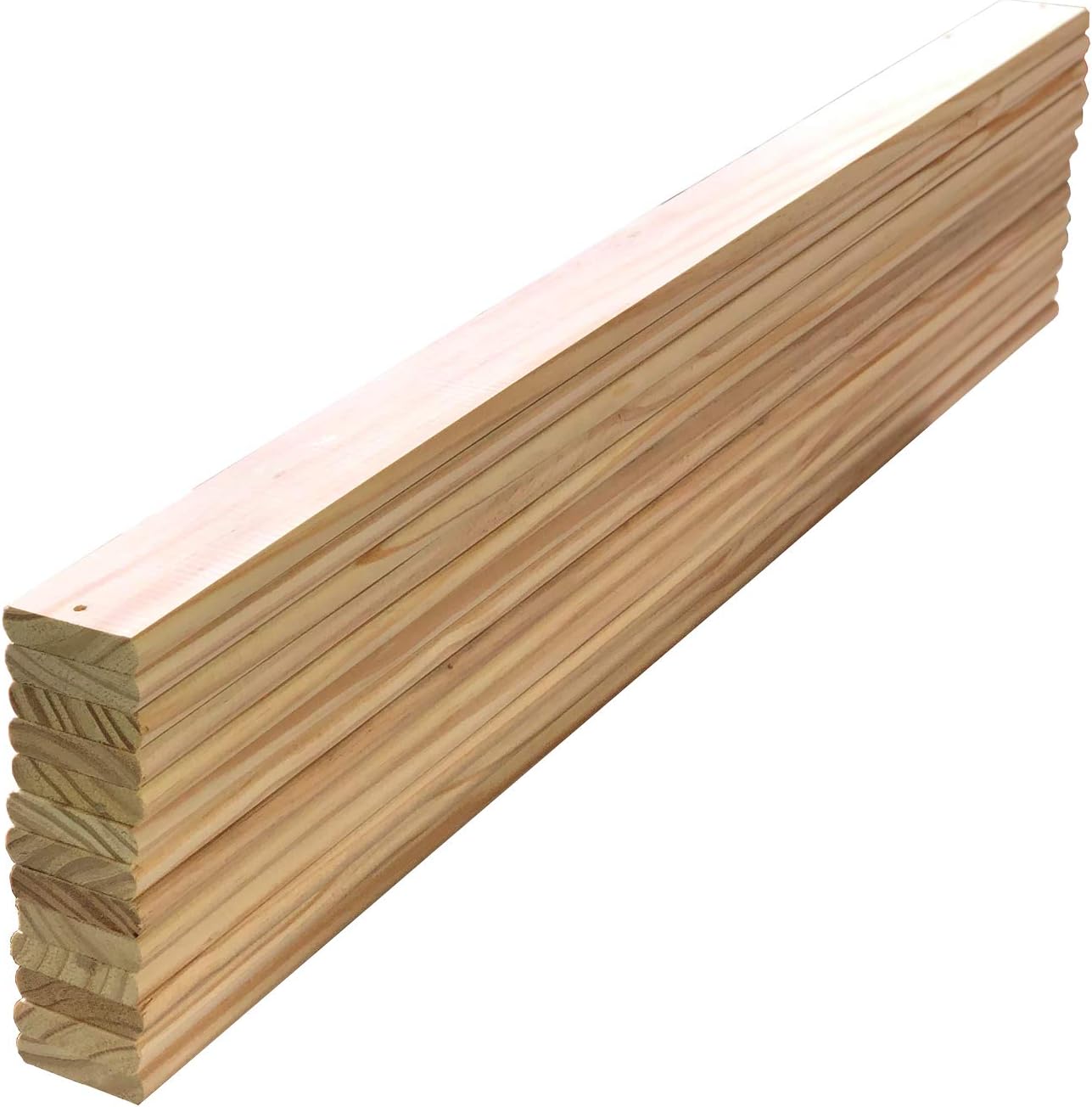 Bed Slats King – Soporte de colchón de madera de pino maciza de 77 pulgadas, paquete de 13 piezas de repuesto de repuesto, servicio de corte de