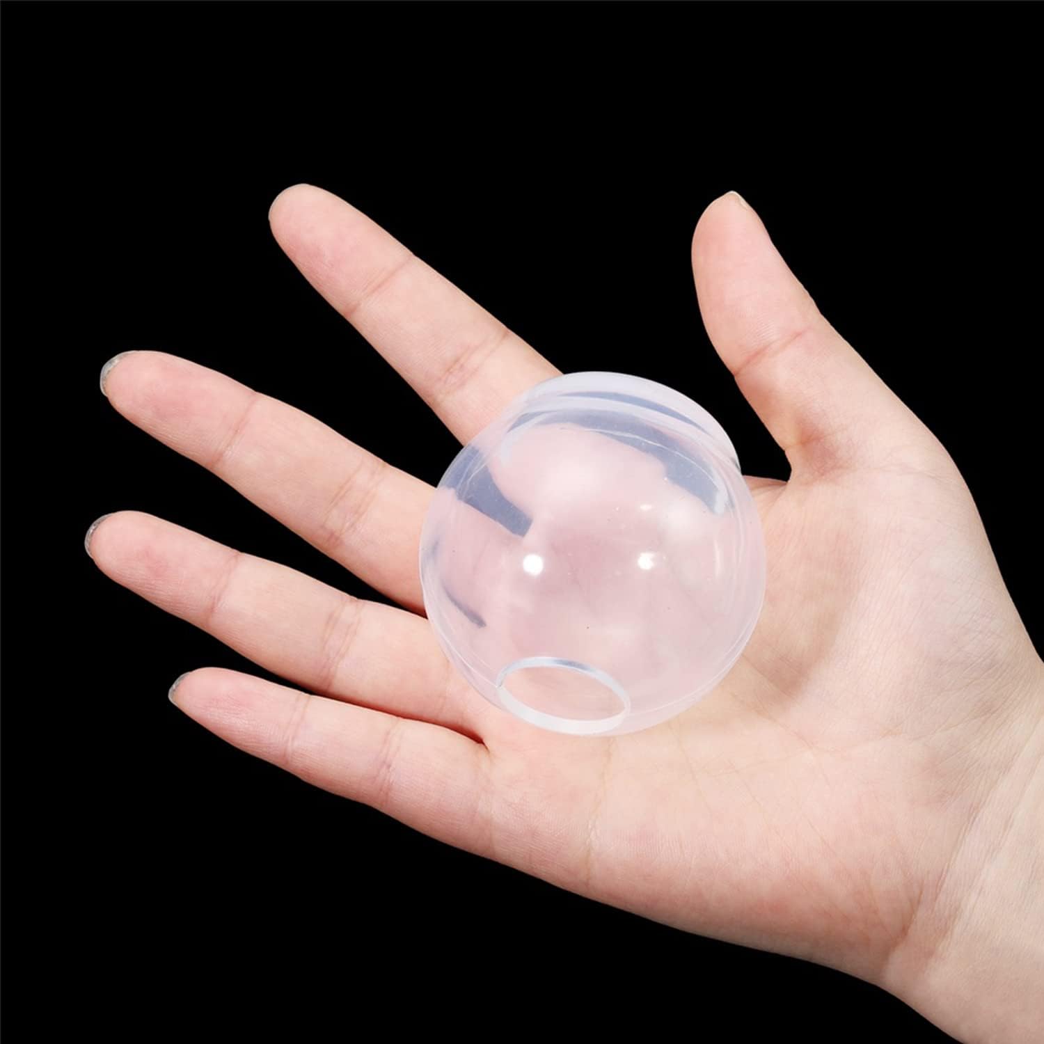 1 molde de resina de silicona de esfera 3D de 9 tamaños, molde de bola de silicona transparente, moldes de silicona grandes sin costuras para hacer