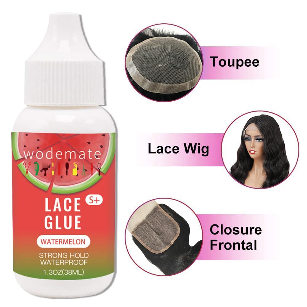 Removedor de extensiones adhesivas y kit de pegamento para peluca de encaje frontal, acción rápida, adhesivo de sujeción fuerte impermeable,