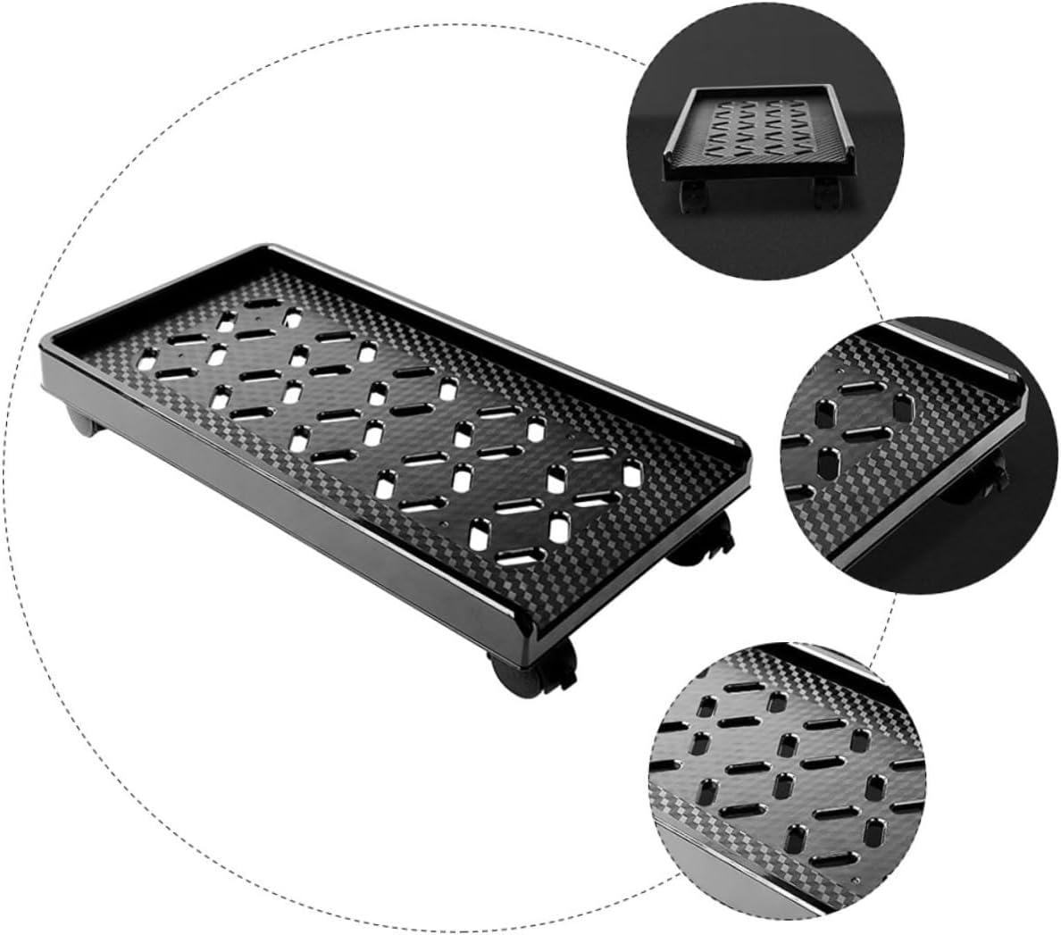 COOPHYA Base de computadora con ruedas, soporte de computadora para torre de escritorio, soporte de polea de CPU, carrito de computadora, soporte de
