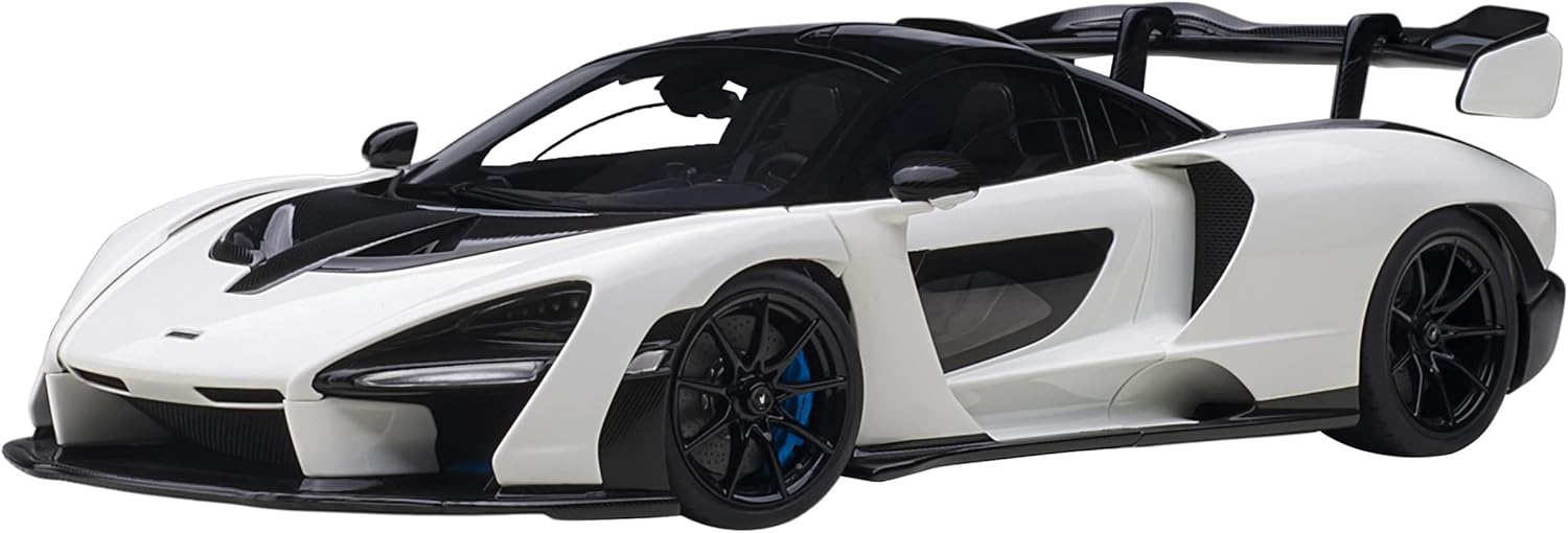 Auto Art Models McLaren Senna Vision Pure White and Black 118 Model Car by Autoart 76075