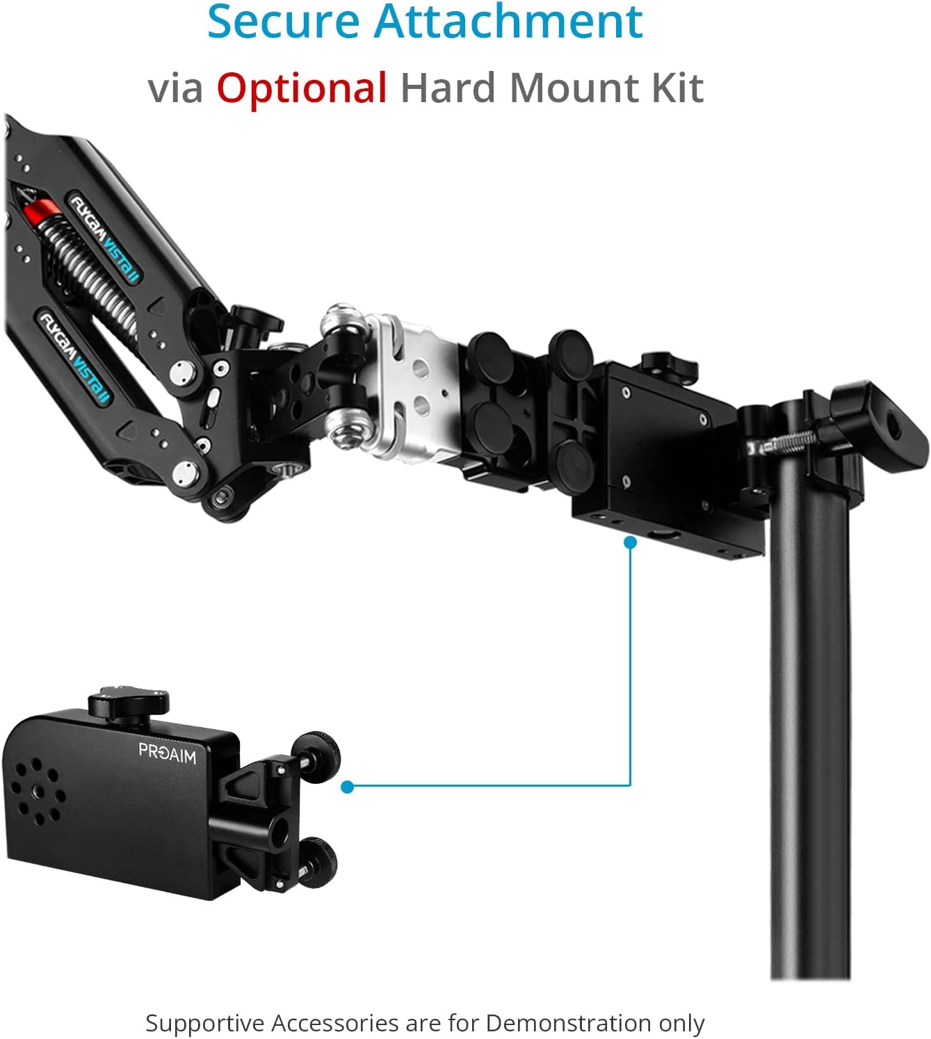 PROAIM VSTA – Kit de montaje rígido compatible con soporte estabilizador Vista para automóviles, carriles compatibles con carriles, Tri-sombreros y