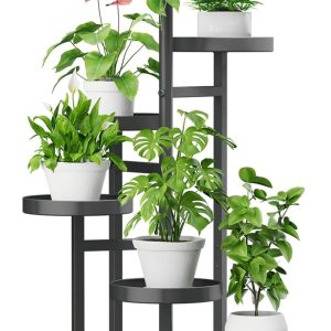 Soporte alto para plantas de 6 niveles para interiores, soporte de esquina de metal para múltiples plantas, estante de madera escalonado para Soporte alto para plantas de 6 niveles para interiores, soporte de esquina de metal para múltiples plantas, estante de madera escalonado para