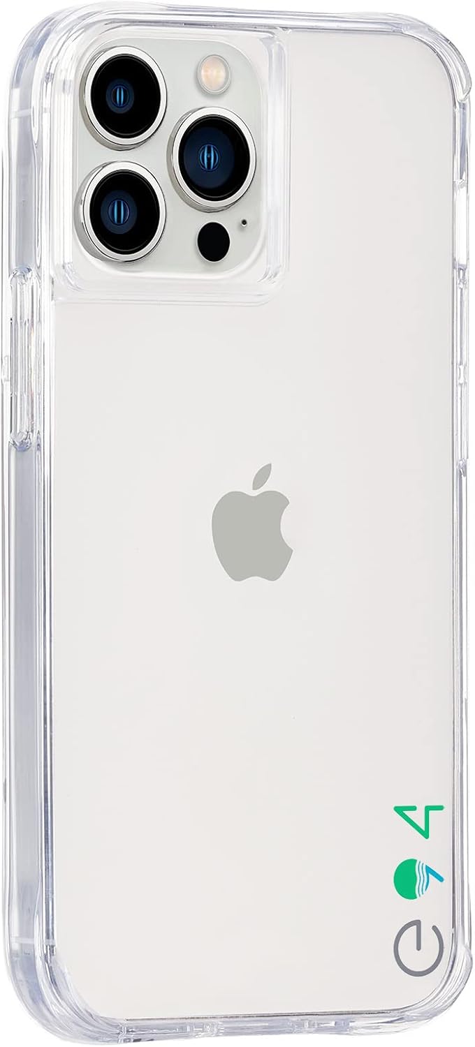 Case-Mate Funda transparente para iPhone 13 Pro Eco 94 protección contra caídas de 10 pies compatible con carga inalámbrica Funda delgada para Apple