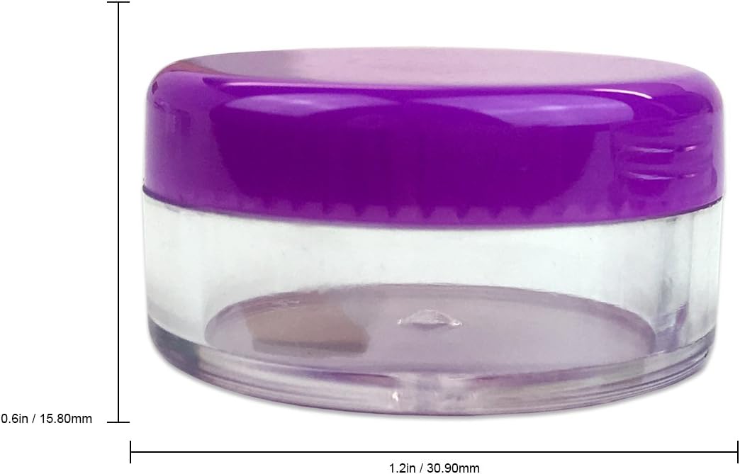 Beauticom – Tarros redondos transparentes para loción, cremas, tónicos, bálsamos labiales, muestras de maquillaje, sin bisfenol A