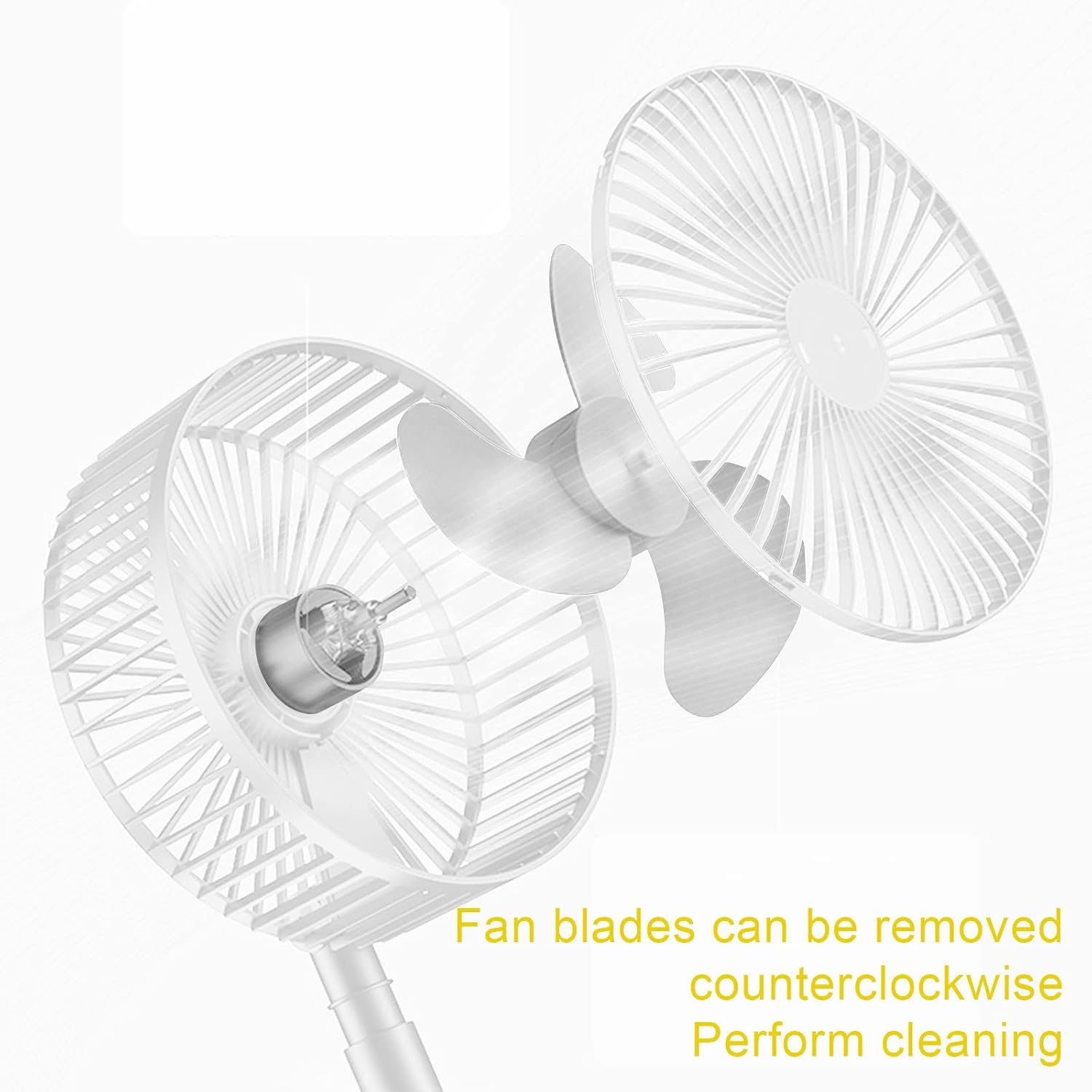 MIANHT Ventilador portátil elástico de 3 velocidades, ventilador de mesa de escritorio, enchufe, rotación del ventilador, fuerte viento, silencioso