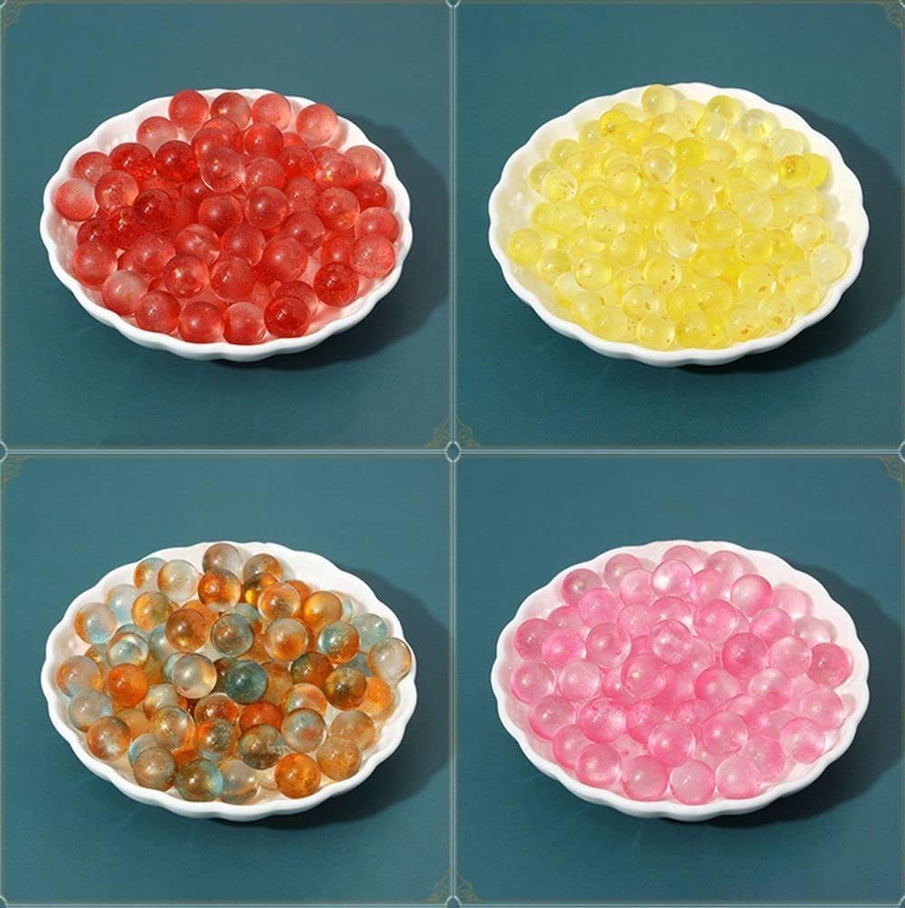 Mármoles de vidrio morados Bola de vidrio luminosa de 0.472 in de mármol de vidrio colorido para niños, relleno de jarrón de juguete, tanque de
