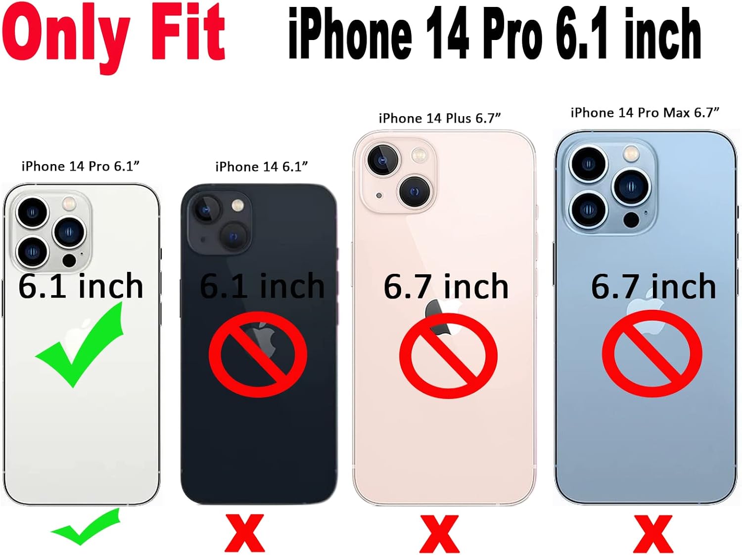 Qokey Funda compatible con iPhone 14 Pro (2022 de 6.1 pulgadas), bonita funda transparente de amor, marco de cámara de corazón, borde ondulado,