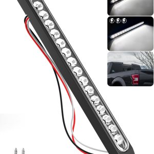 PSEQT Barra de luz LED de 10 pulgadas para remolque, marcha atrás, luces traseras blancas, tira de luces traseras LED, montaje impermeable para PSEQT Barra de luz LED de 10 pulgadas para remolque, marcha atrás, luces traseras blancas, tira de luces traseras LED, montaje impermeable para