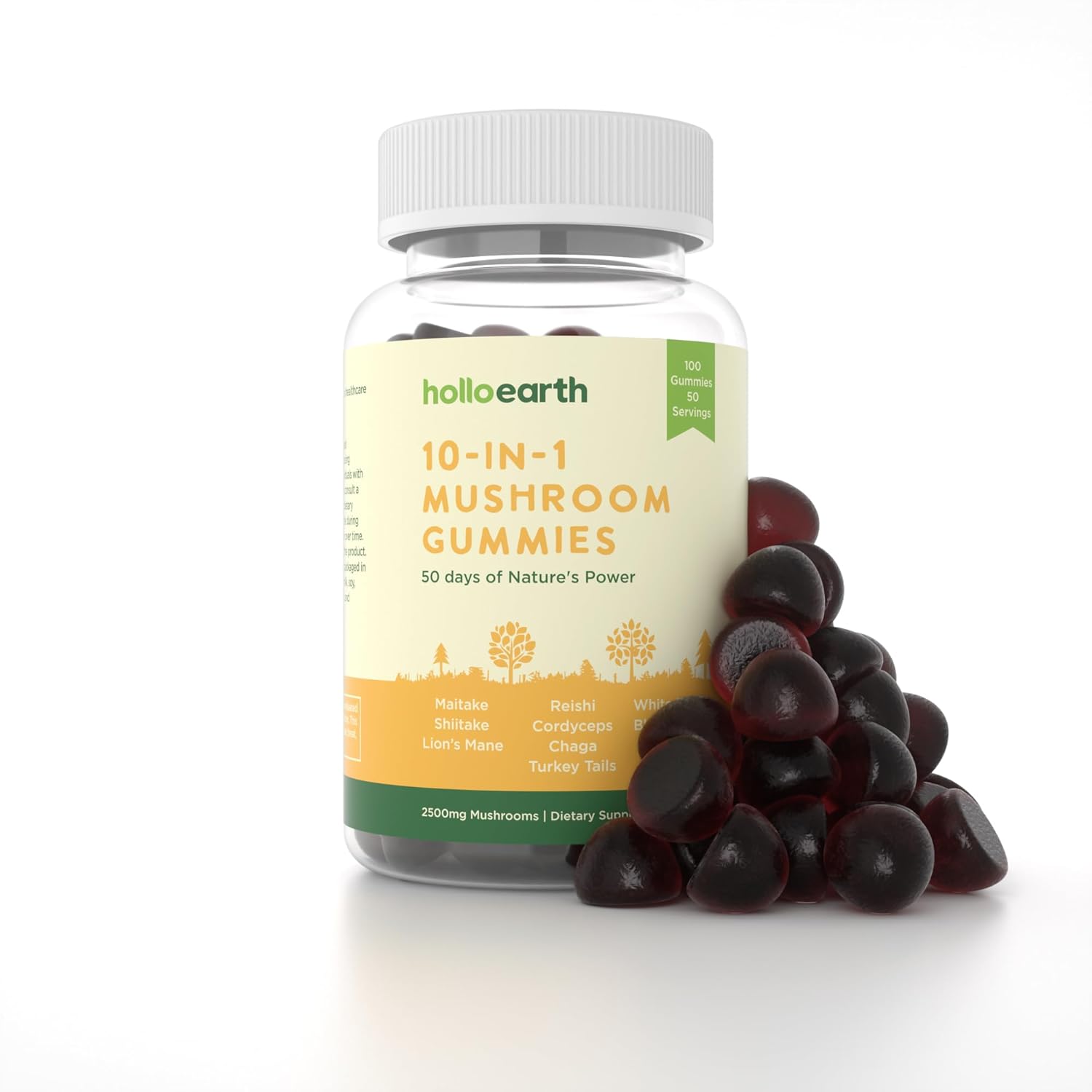 Gomitas de hongos de 2500 mg (100 gomitas)