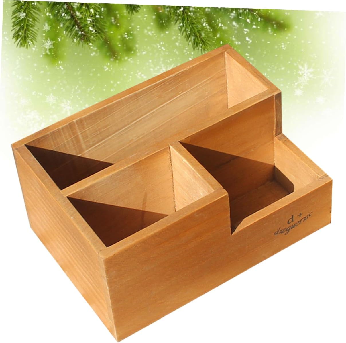 Yardwe 2 Pcs 3 Wood Desk Wooden Trinket Case Wooden Flower Pot Home Plant Container Garden Succulent Planter Jewelry Dresser Case Decorative Plants