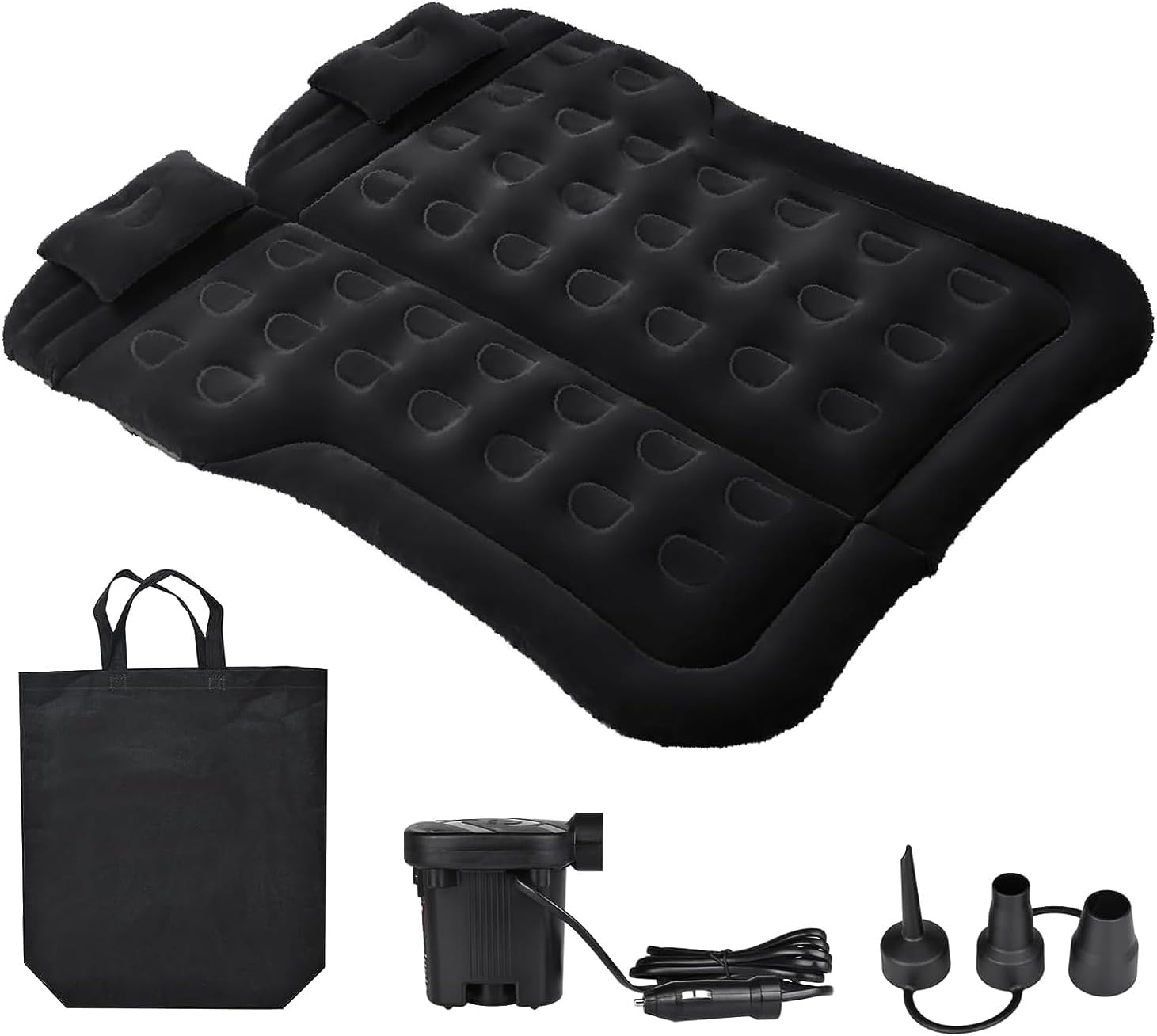 NovelBee Colchón de aire SUV asiento trasero inflable cama de coche colchón de camping, colchón portátil para dormir para el hogar viajes camping
