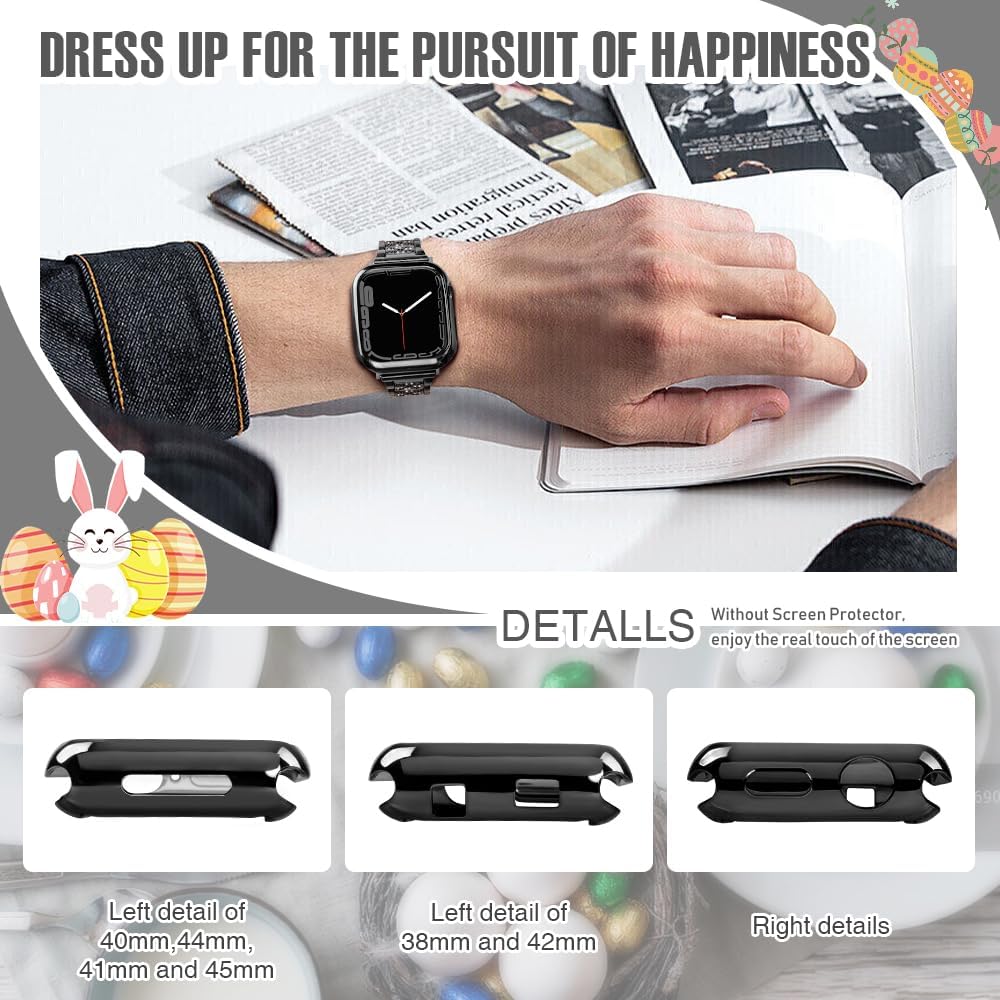 top4cus – Funda ecológica protectora, de TPU suave y flexible, compatible con iWatch Series 5, Series 4, Series 3, Series 2 y Series 1