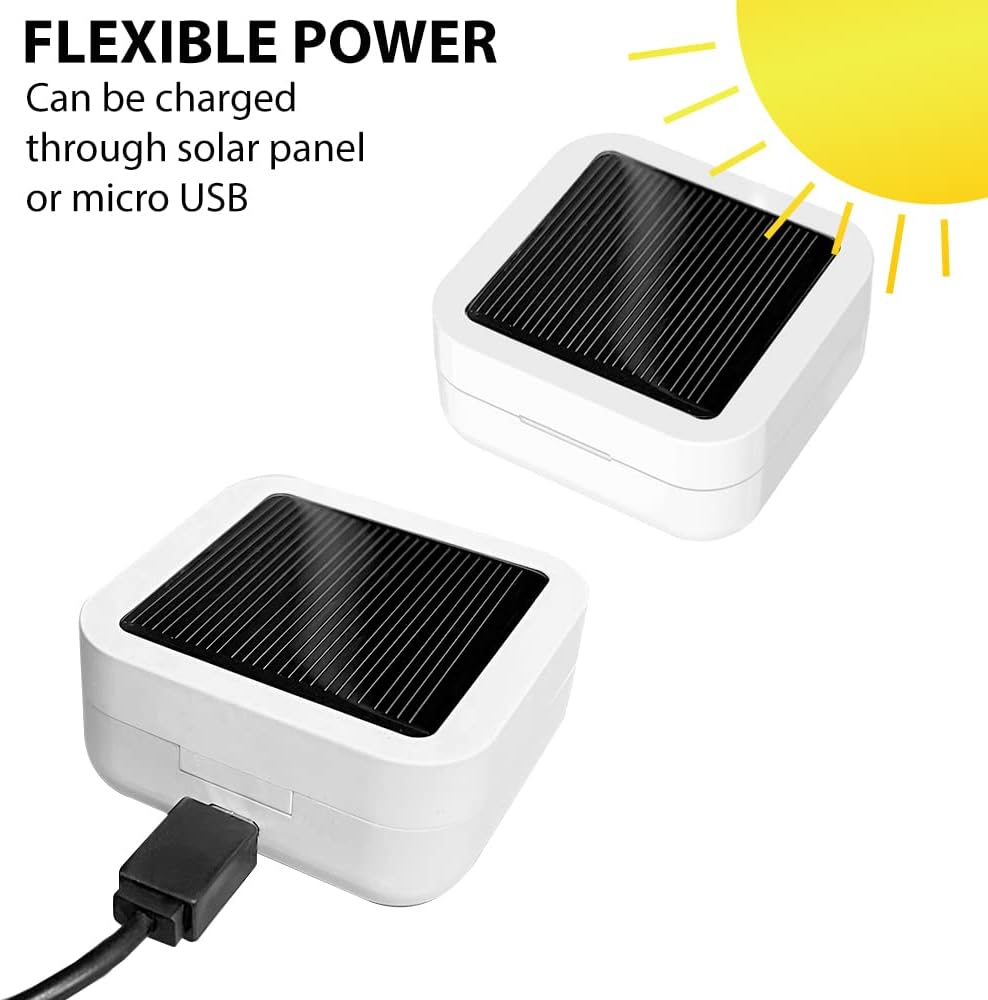 Acuvar Auriculares totalmente inalámbricos Bluetooth 5.2 solares recargables impermeables a prueba de sudor con micrófono, micro USB carga de