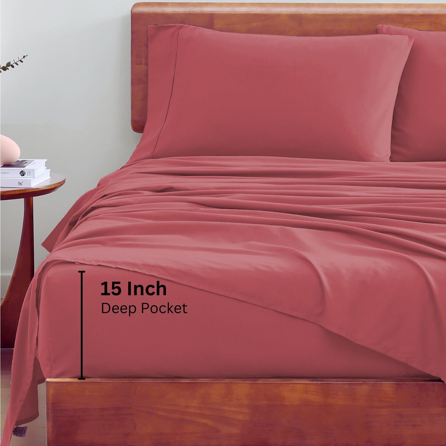 LANE LINEN – Juego de sábanas tamaño individual 100% algodón orgánico percal de fibras largas, 3 piezas, suave, transpirable, para colchones de