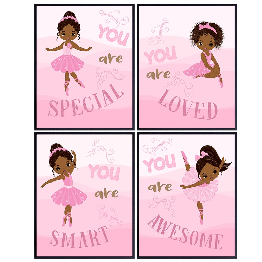 Black Girl Nursery Wall Decor 11×14 – Black Girl Magic Decor for Nursery, Toddler, Kids Room – Positive Quotes, Inspirational Positive Art – Pink