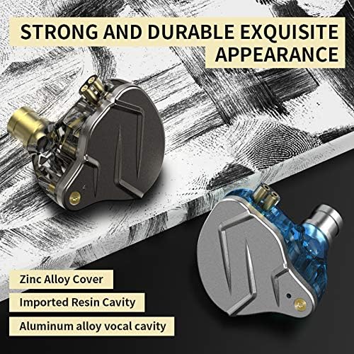 Linsoul KZ ZSN Pro – Auriculares híbridos de metal de doble controlador 1BA + 1DD, monitor HiFi con Cable desmontable de 2 pines, panel de aleación