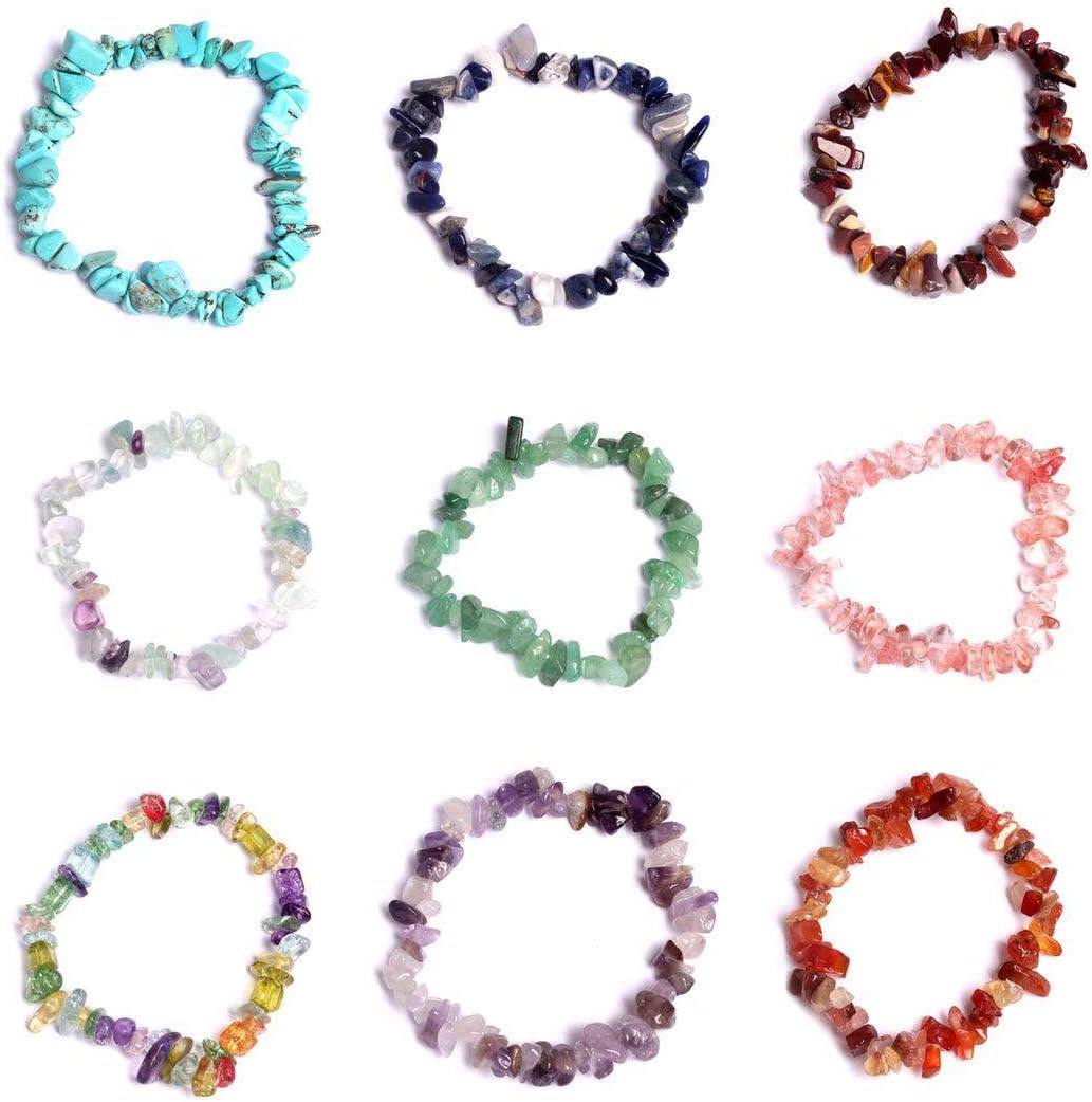 Cuentas de piedras preciosas naturales de forma irregular, chips de piedra de cristal, energía curativa para la fabricación de joyas (15-2)