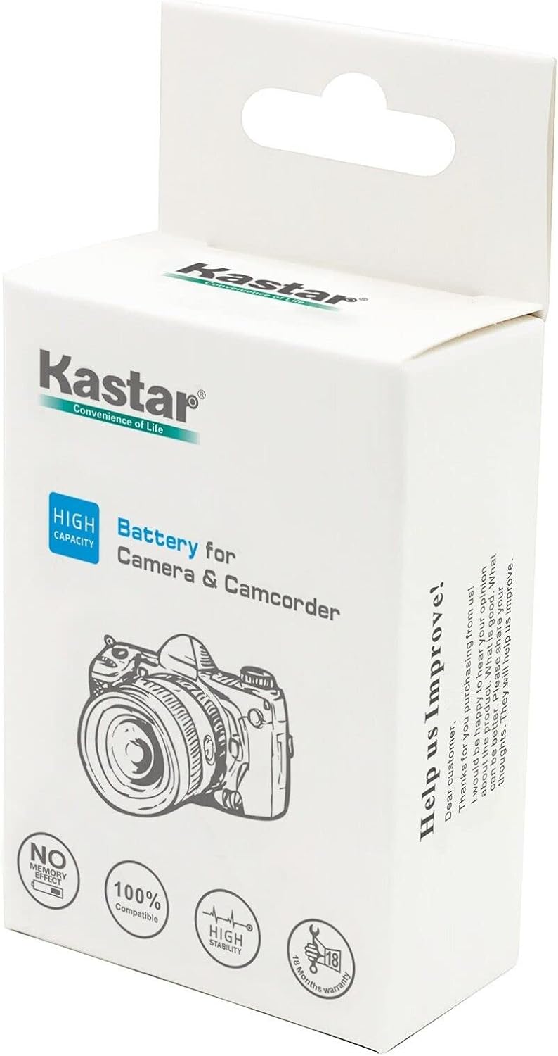 Kastar Paquete de 1 batería y cargador cuádruple compatible con Canon BP-808, BP808, BP-809, BP809, BP-819, BP819, BP-827, BP827, cargador Canon