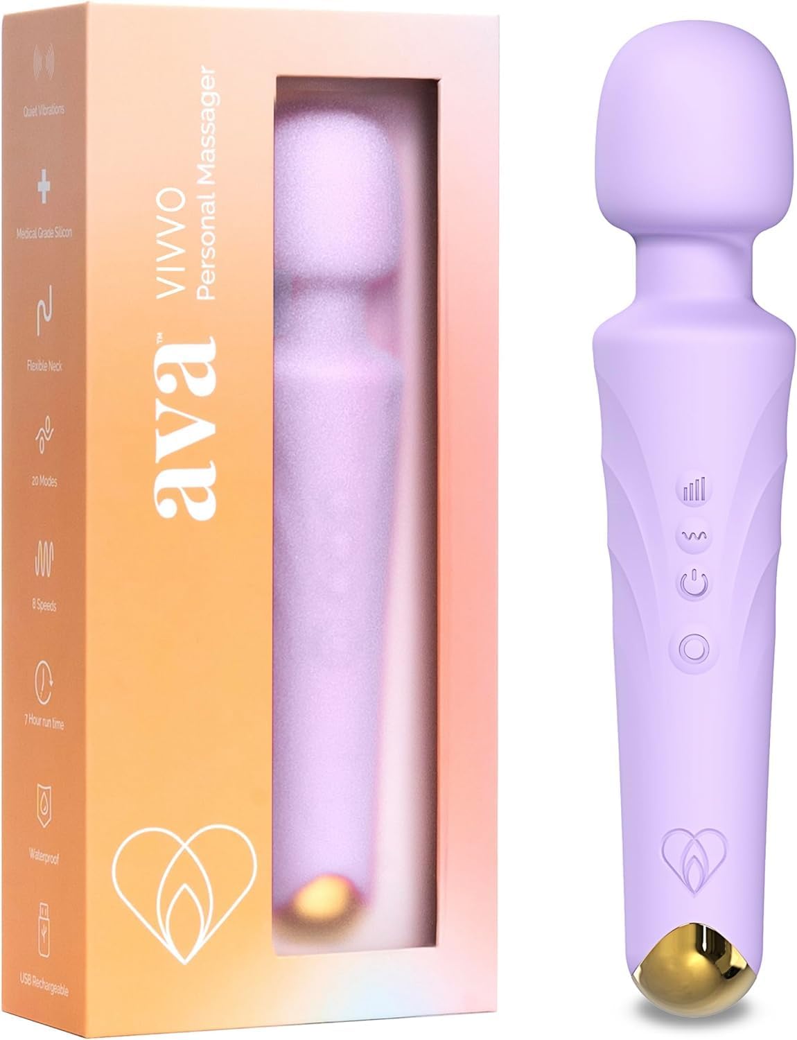 Ava Vibrador de varita sexual vibrador estimulador de clítoris Vibrador para mujer  Juguete sexual  Regalos para mujeres  20 patrones y 8