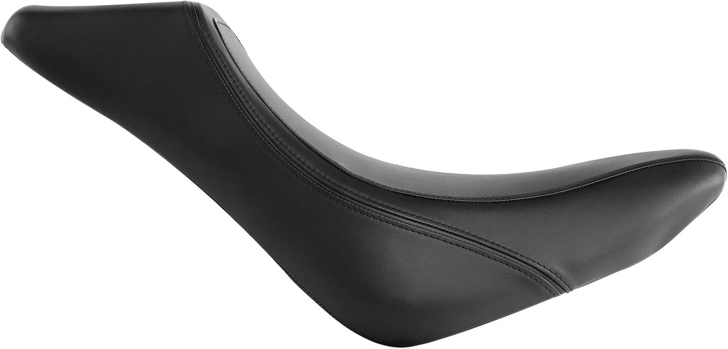 Asiento individual de conductor de motocicleta negro para Harley Softail FLDE FLHC FLHCS FLSL FXBB 2018-2022