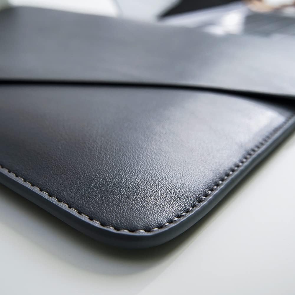 Funda de cuero para laptop de 13 pulgadas compatible con MacBook Air M2 de 13 pulgadas, 13 MacBook Pro M2, Surface Pro 3 4 5 6 7, Dell XPS 13 con