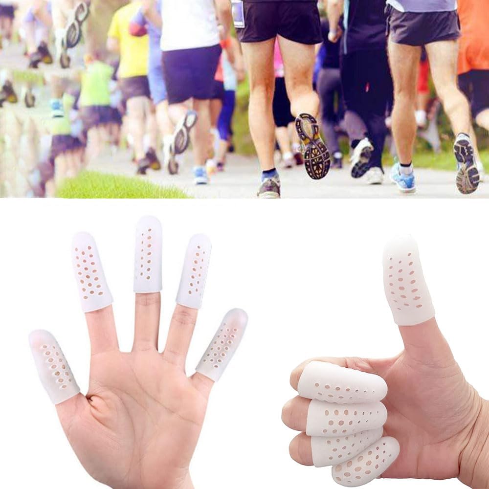 10 piezas de catre de gel con orificios de aire, protector de dedos de soporte, fundas de gel para dedos, protectores de dedos de gel, protección