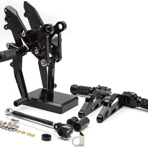 FXCNC CNC Grom Billet – Juego de clavijas traseras para motocicleta, reposapiés totalmente ajustables, compatible con GROM MSX125 2012 2013 2014 FXCNC CNC Grom Billet – Juego de clavijas traseras para motocicleta, reposapiés totalmente ajustables, compatible con GROM MSX125 2012 2013 2014