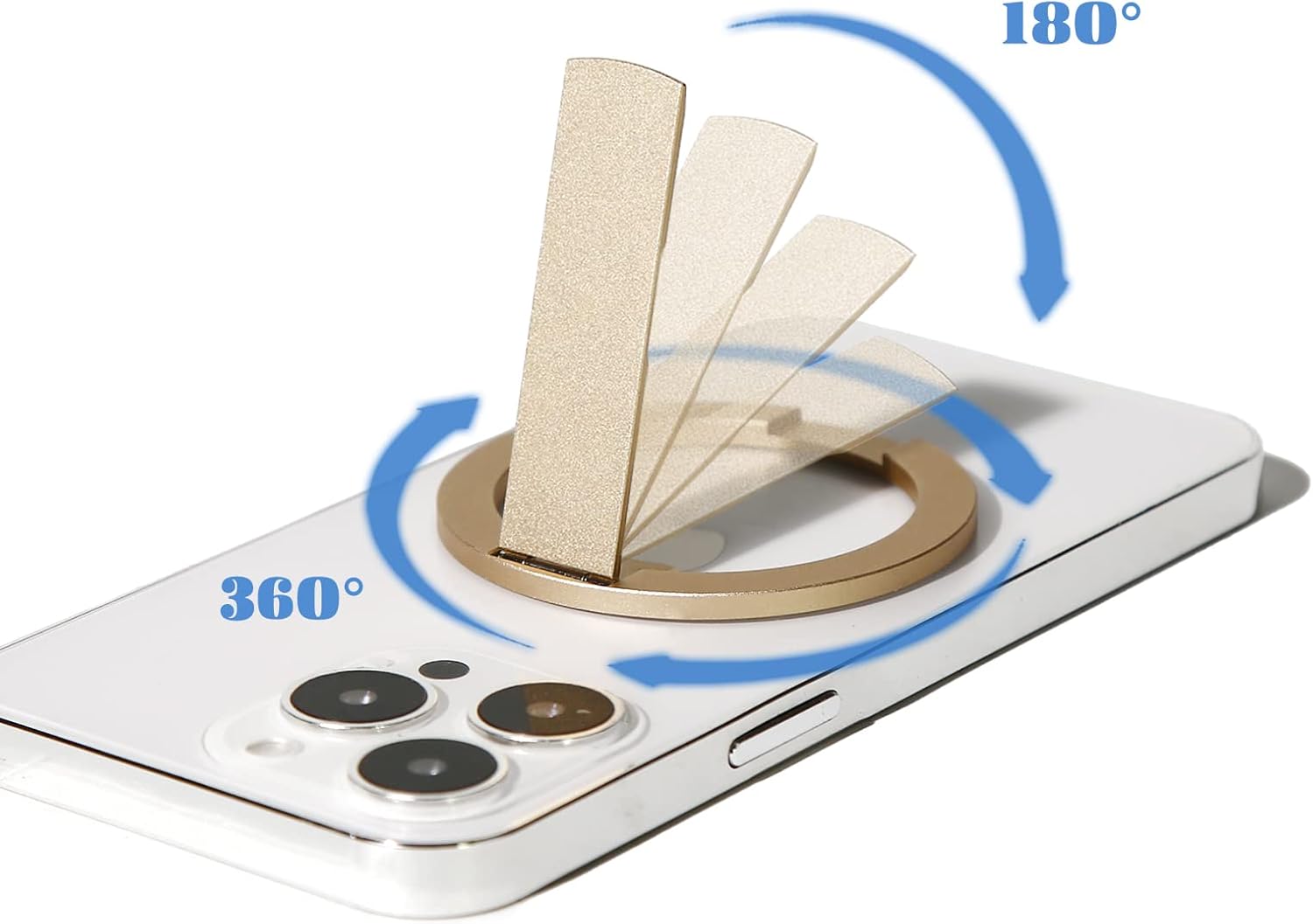 DAKRAJ Soporte magnético de metal para teléfono compatible con iPhone 141312, fundas magnéticas y MagSafe, soporte extraíble para teléfono, ángulo