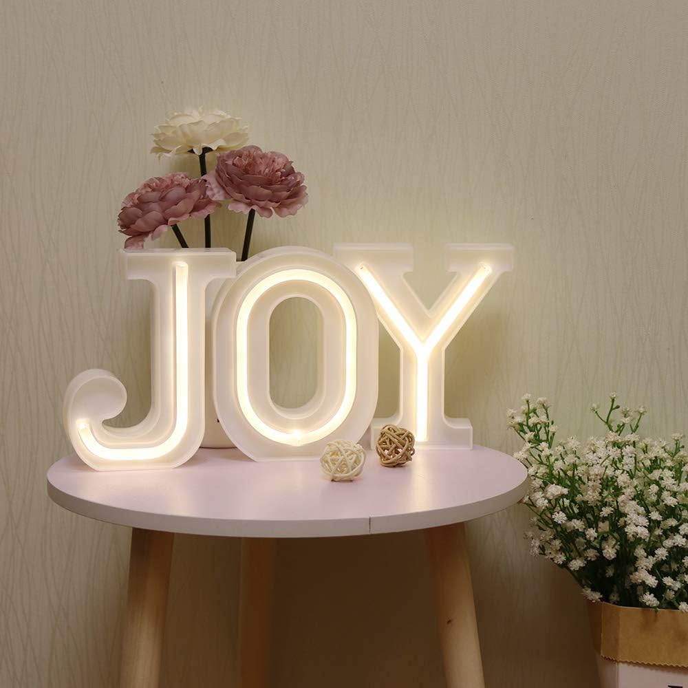 GUOCHENG Letras de neón LED Carpa de luz alfabeto letrero de neón decorativo luces para el hogar boda Navidad cumpleaños fiesta tienda K
