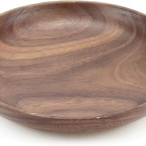 LC LICTOP Platos de madera de 130mm5.12″ Platos redondos de madera de nogal para platos, aperitivos, postres LC LICTOP Platos de madera de 130mm5.12″ Platos redondos de madera de nogal para platos, aperitivos, postres
