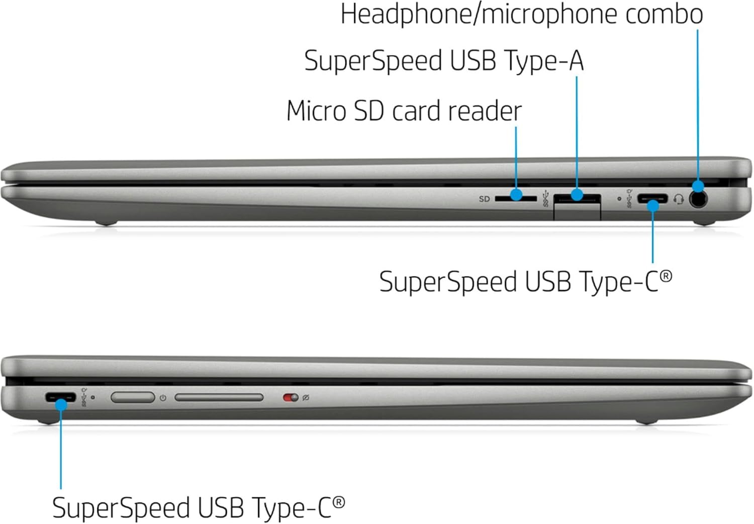 HP Laptop Chromebook x360 14c 2 en 1 (pantalla táctil FHD de 14 pulgadas, Intel i3-1115G4, 8 GB de RAM, 256 GB (128 GB SSD + tarjeta SD de 128 GB))