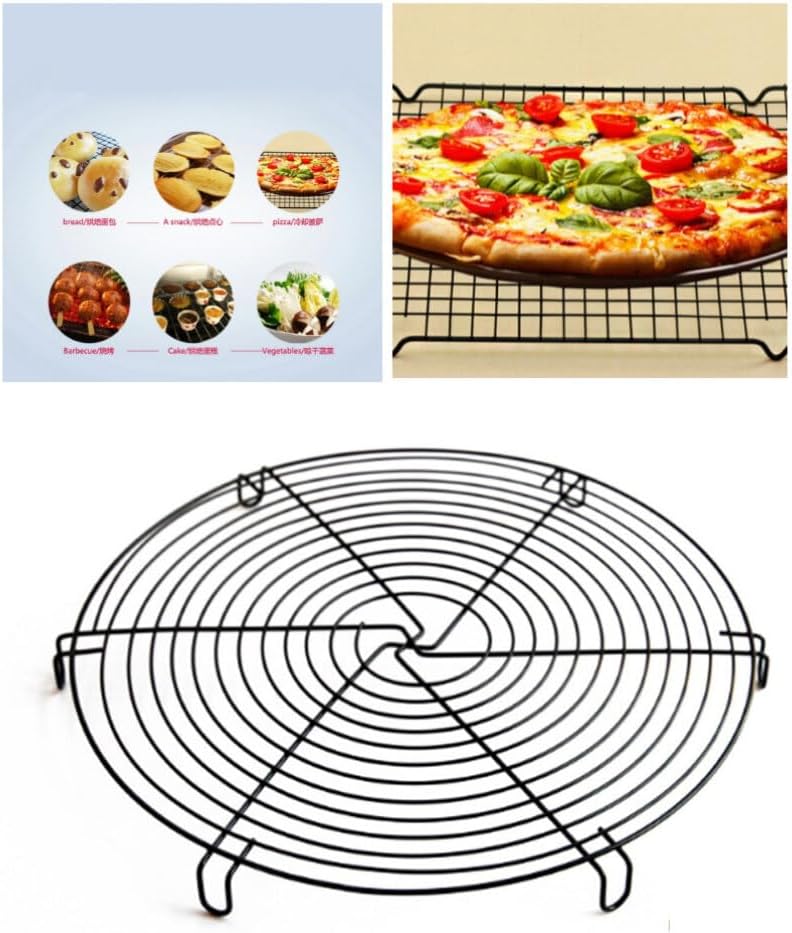 DOITOOL Paquete de 3 estantes de enfriamiento para tartas de 12 pulgadas redondos para cocinar y hornear, estante de acero inoxidable para