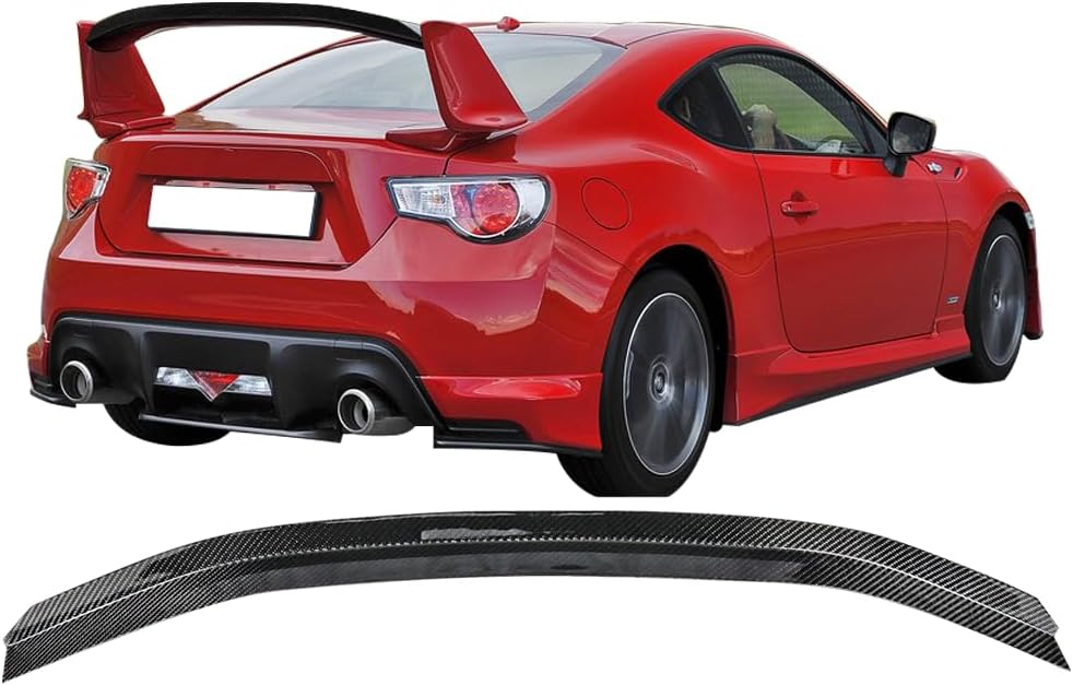 IKON MOTORSPORTS, Gurney Flap compatible con Scion FR-S 2013-2016Subaru BRZ 2013-20202017-2020, Toyota 86, fibra de carbono (CF) maletero maletero