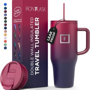 IRON FLASK Co-Pilot – Vaso aislado con popote y tapas abatibles, botella portavasos, para bebidas calientes y frías, a prueba de fugas, agua, taza IRON FLASK Co-Pilot – Vaso aislado con popote y tapas abatibles, botella portavasos, para bebidas calientes y frías, a prueba de fugas, agua, taza