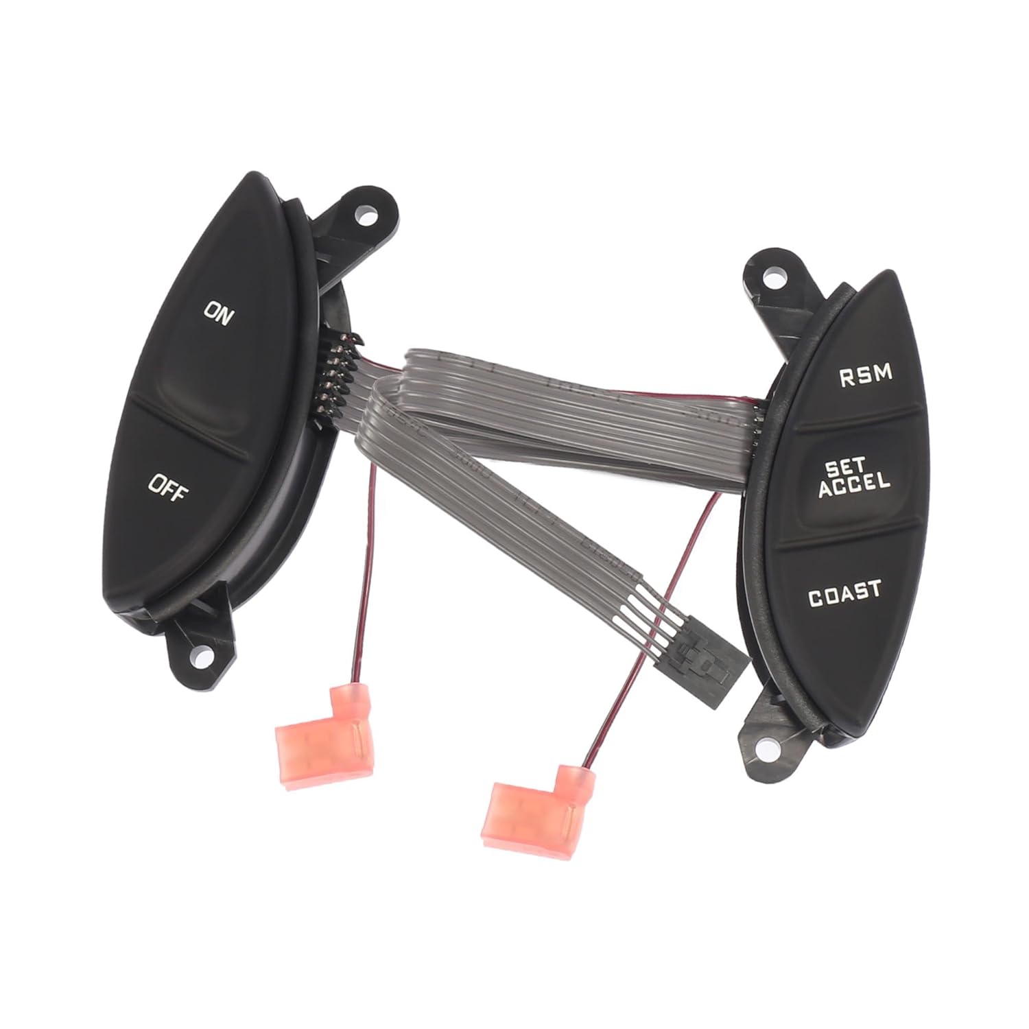 ACROPIX Botón del interruptor de control de crucero del volante delantero con cable para Ford para Ranger – Par de 1 negro