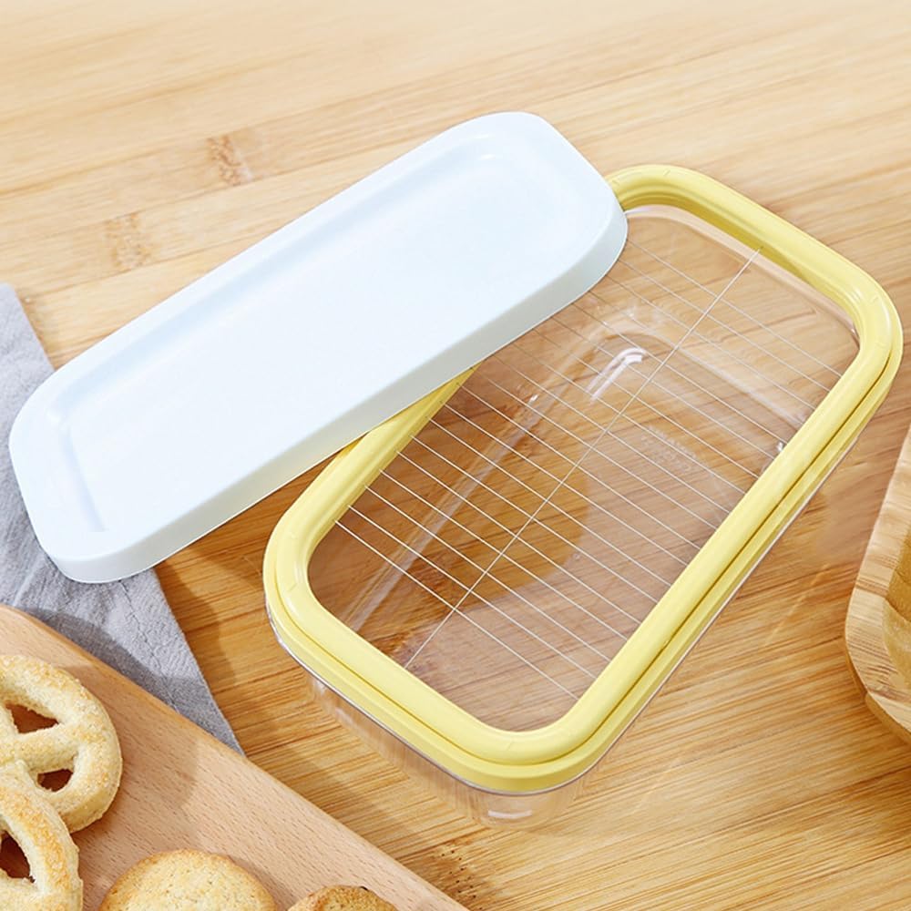 Cortador de mantequilla de acero inoxidable, cortador de mantequilla, cortador de mantequilla para refrigerador, fácil de cortar dos palitos de 4