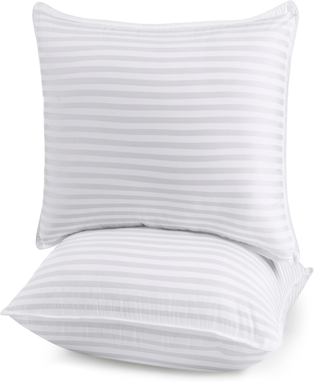 Utopia Bedding – Almohadas de cama para dormir, tamaño europeo (blanco), juego de 2, calidad de hotel refrescante, para dormir de espalda, boca