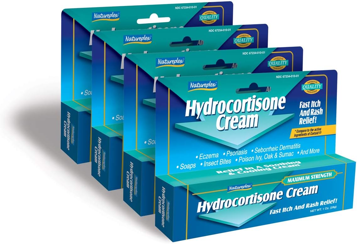 Crema de hidrocortisona para aliviar la picazón y las erupciones rápidas, paquete de 6