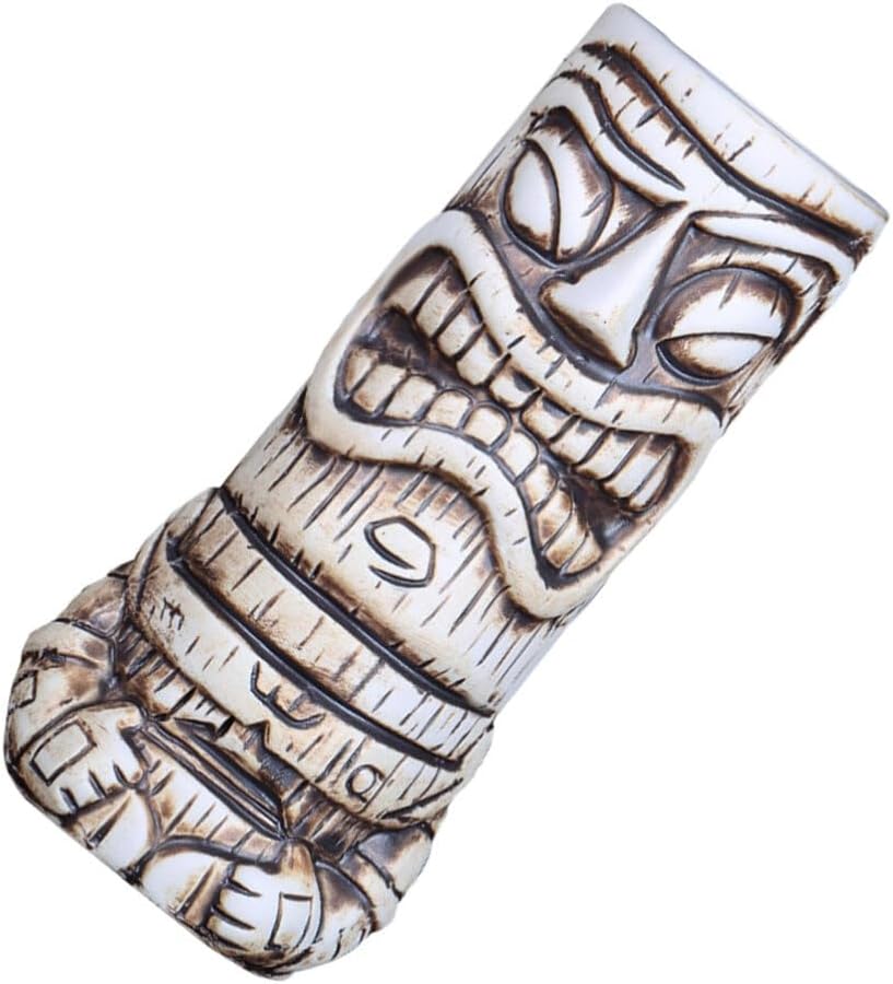 NUOBESTY Taza de café de cerámica Tiki de 17.9 fl oz, tazas de cóctel, tazas de cerámica hawaiana para fiesta, vasos tropicales para boda,